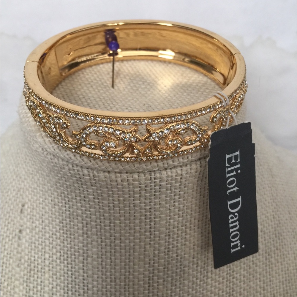 Nadri x Eliot Danori gold tone crystal bracelet